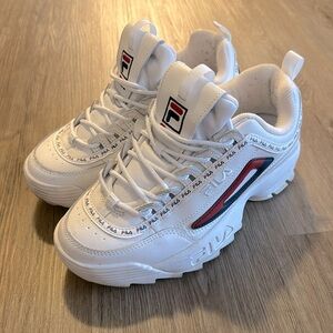 Fila sneakers, white color, size 8.
